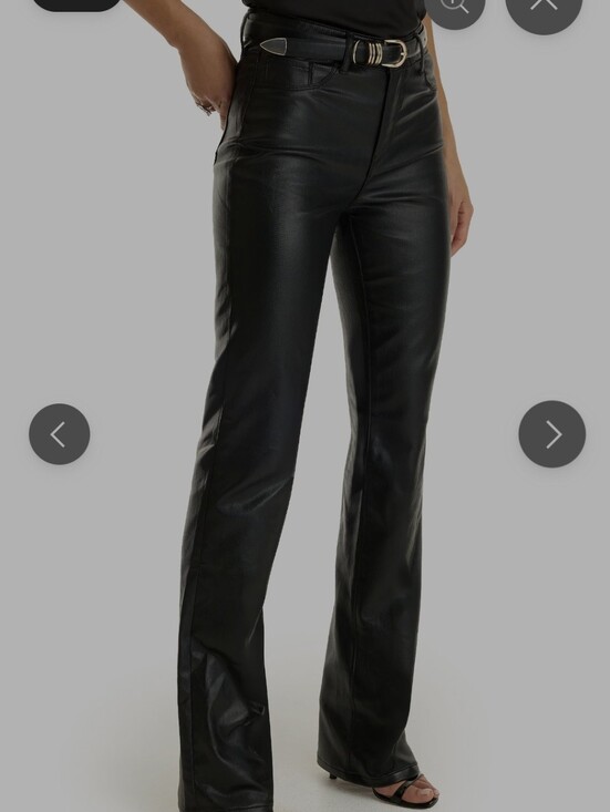Guess Denim - GUESS NWT REAL GENUINE SOFT LEATHER STRAIGHT CUT HIGH RISE JEANS SIZE 10